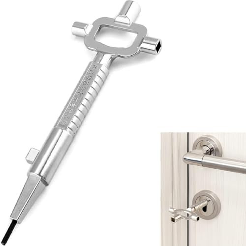 Chiave Universale Per Serrature,Chiave Multifunzione,Chiave da Architetto,Chiavi Universali,Chiave Architettonica,Chiave Metallica Con Scala Di Misurazione Adatto Per la Maggior Parte Delle Porte