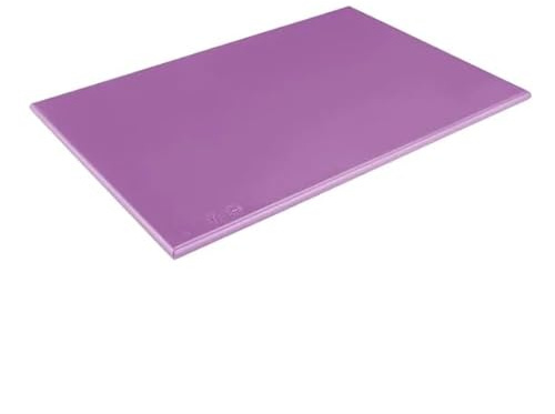 Hygiplas High Density Chopping Board Purple - 450x300x25mm | Non-toxic, non-absorbent, and easy-to-clean surface prevents cross-contamination in busy commercial kitchens.