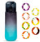 Luft Wasserflasche Trinkflasche 750ml Sport Air Wasserflasche BPA Frei 0 Zucker Trinkflasche mit 5 6 7 Geschmack Pods zum Laufen Fitness (A1, 7 Geschmack Pods)
