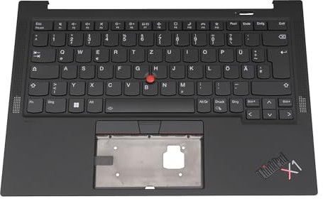 Lenovo 5M11C53348 Original Tastatur inkl. Topcase DE (deutsch) schwarz/schwarz mit Backlight und Mouse-Stick für ThinkPad X1 Carbon 9th Gen *20XW/20XX*