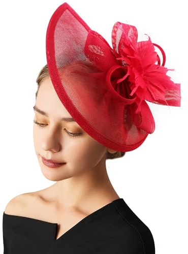 AQOKKA Women Fascinators Hats Flower Fascinators with Headband and Clip Tea Party Headwear for Women and Girls