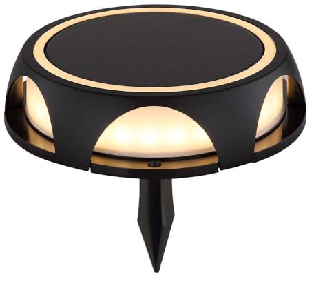GLOBO LIGHTING LED Solarleuchten Bodenstrahler Gartenleuchte Wegeleuchte IP65 Spot Schwarz