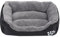 WYLZLKX Haustierbett mit pelzigem Kissen, weich und schön, Hundekorb, Hundesofa, pelziges Kissen, Nest für Welpen, Schwarz
