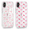 Phoona 2 packs Phone Case for iPhone X 5,8'', Cute Clear Transparent Cover with Bow Cherries Pattern Aesthetics Design, Soft Shockproof Protective Slim Funda for Women Girls