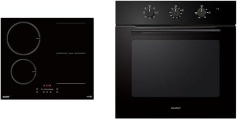 COMFEE' Built-in Induction Hob Electric Oven Buddle - Induction Hob with 4 Flexible Zones + COMFEE' 60cm Built-in Electric Oven, 60 Litre, 8 Oven Function with Air Fry