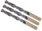 METALLIXITY Mèche (9.5mm) 3pcs, Acier Rapide 4341 Tige Droite 118° Finition Noir et Or pour Cuivre Aluminium Bois Plastique Métal Moyennement Dur