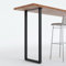 Homtone Lot de 2 pieds de table en métal robuste - 91 cm de haut - En acier industriel - Pour bricolage, table haute, tables debout, tables de bar, stations de travail - Noir - 91 x 35 cm - Carré