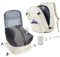 Vakuum Rucksack mit Vakuumpumpe Reiserucksack mit Vakuumsystem Travel Vacuum Backpack Groß Airbag Rucksack Handgepäck Flugzeug für Damen & Herren Vacpack Tasche -Beige