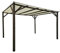 Pérgola de madera 3 x 4 Nube con cobertura de sombra, color nogal, madera impregnada en Autoclave
