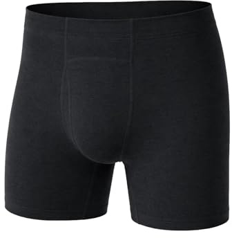 Merino Protect Merinoull Underkläder Luktbeständiga Boxershorts för Män Fuktavledande Baslager för Vandring Långa Flygresor