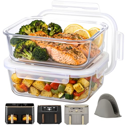 YQL 2 Stück Airfryer Zubehör für COSORI 2 Kammern 8,5L/Ninja Dual 9,5L