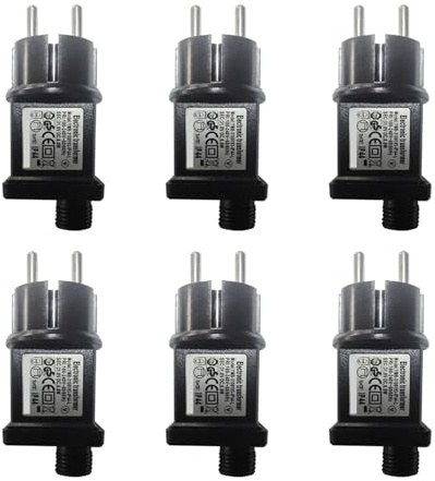 Agmoctz 6X Adaptateur Secteur 31 V 6 W 193 MA Courant de Sortie 100 V-240 V Adaptateur Électronique Étanche Huit Fonctions Adaptateur Secteur Prise UE