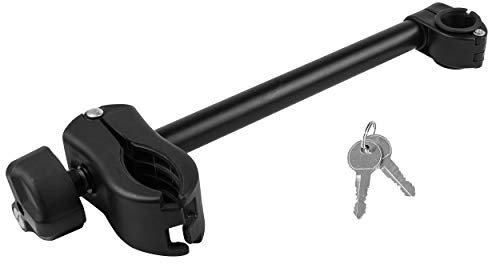 EUFAB 11233 Rahmenhalter lang, abschließbar, für U-Bügelrohr: Ø 2,5-3,0 cm, 31 cm Länge