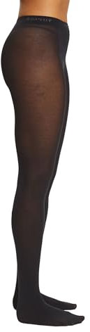 ESPRIT Femme Cotton W Ti Opaques Unis Collants, Noir Black 3000, 44-46 EU