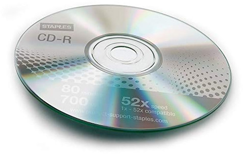 STAPLES 483050 700MB 80MIN 52X CD-R Slim Jewel Case 10/Pack (32370)