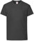 Fruit of the Loom Unisex Kids Original Crew Neck Short Sleeve T-Shirt, Black (schwarz), 9-11 Years (Manufacturer Size: 140)