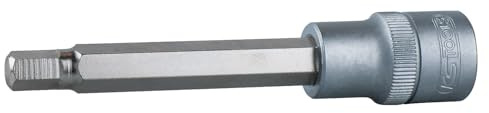 KS Tools 917.1331 1/2 Bit-Stecknuss Innensechskant, lang, 4mm, 5.1 cm