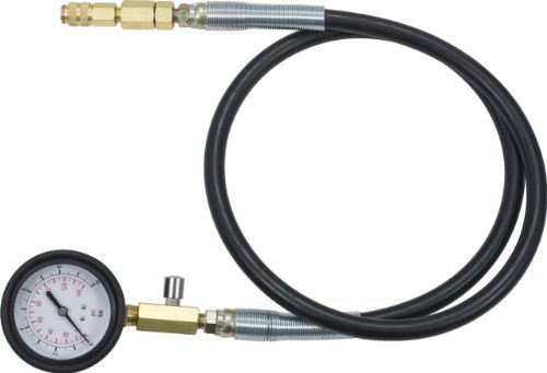 KS Tools 150.1921 Manometer mit Schlauch, 10 bar