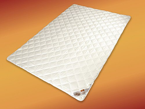GARANTA Matratzenauflage 100x200cm 100% Baumwolle Kochfest Made Germany | Baumwollperkal sanforisiert - 500 g/m² Füllung - 4 Spanngummis - bis 20 cm Matratzenhöhe - OEKO-TEX