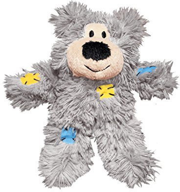 KONG Softies Patchwork Bear Cat Toy (Assorted Designs)