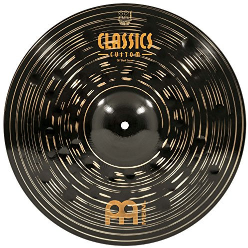 Meinl Cymbals Classics Custom Dark Plato Crash de 16 pulgadas (40,64cm) Platillos de Batería - Bronce B12, Acabado Oscuro (CC16DAC)