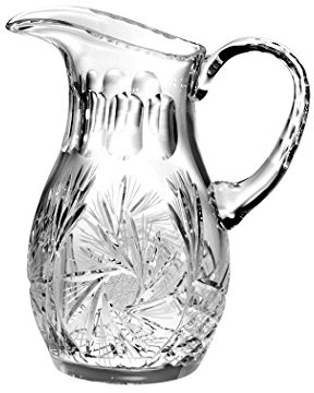 Majestic Gifts APW-162 High Quality European Handmade Crystal Pitcher 48 oz, Clear