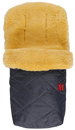 Lammfell Fußsack Natura, navy melange