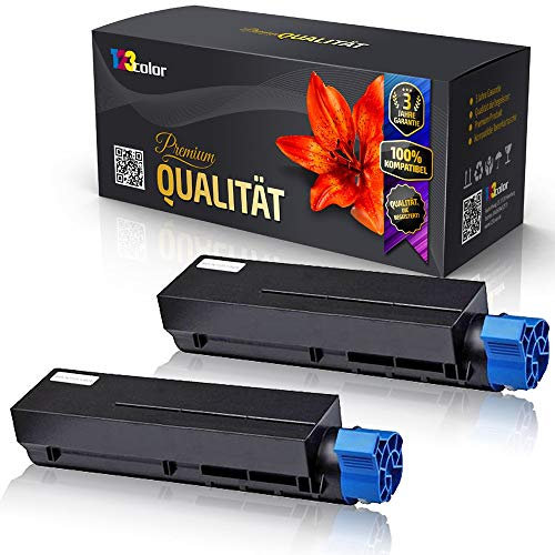 123Color 2X Alternative Tonerkartuschen kompatibel für Oki MB 472 dnw MB 492 DN MB 562 dnw 45807102 45807106 45807111- Toner Quantum Serie