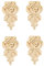 MUXSAM 4pcs Décalque de Sculpture Sculpté Bois Applique en Bois sculpté d'angle Non Peinte à Décorer des Meubles 10 * 6cm