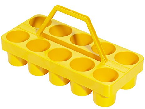 bevando Gläserträger gelb aus Kunststoff, 10 Gläser konisch 0,2-0,4ltr., Flaschen 0,33ltr.