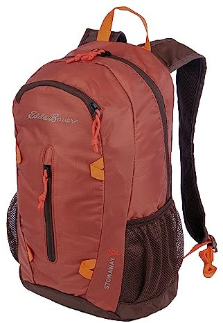 Eddie Bauer Verstaubarer Rucksack aus Ripstop-Polyester, Braun (Maroon), 20 l