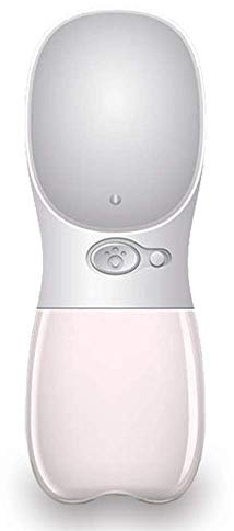 VOANZO Borraccia per Cani, Borraccia da Viaggio per Animali Domestici con Borraccia per Acqua da Viaggio per Cani di Piccola Taglia per Uso Alimentare in ABS (Bianco)