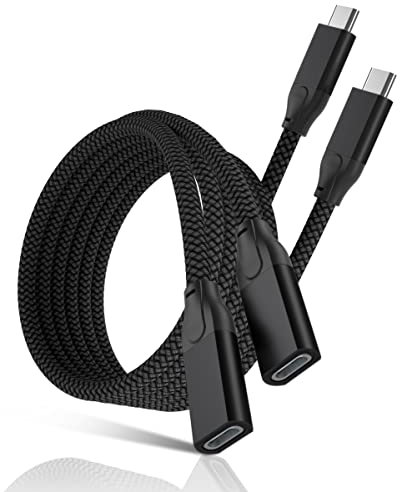 BASESAILOR USB Type C Extension Cable 3.3FT for iPhone 16 15 Pro Max,USB C 3.1 3.2 Gen2 10Gbps Female Male Extender,Extender Cord for Magsafe Charger,MacBook,iPad 9th Air 4th,Kindle