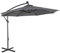 Outsunny Parasol déporté octogonal parasol LED inclinable manivelle piètement acier dim. Ø 3 x 2,6H m gris