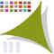 Toldo Vela de Sombra Triangular 4.5x4.5x4.5m Impermeable PES Toldo Protección Rayos 98％ UV para Patio Jardín Balcón Exteriores, Amarillo Verde