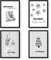 Papierdrachen Kunstdrucke Weihnachten 4 Premium Poster DIN A4 | Bilder als Weihnachtsdekoration - Schwarz-Weiss - hochwertig | ungerahmt | Wandbild - Set 1