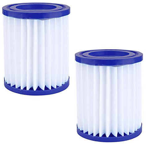 VORAE 2 Stück Poolfilter Größe 1 für Bestway 58093 Typ I Filterkartusche, Ersatz Easy Set Filterkartusche Wiederverwendbare Whirlpool-Filterkartusche für Schlauch Pool Reinigung (2 Stück)