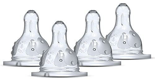 Dodie Lot de 4 Tétines Rondes anti-coliques Initiation Débit 2 - moyen