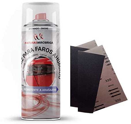 Pinturas Mirobriga Spray Barniz para Faros en Acabado Ahumado