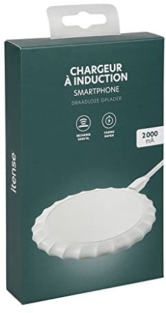 ITENSE - Chargeur à Induction 2A - Recharge sans Fil - Charge Rapide - Compatible avec Les Smartphones disposant de Charge à Induction - Livré avec câble Micro USB - Distance de Transmission: 5-8 mm