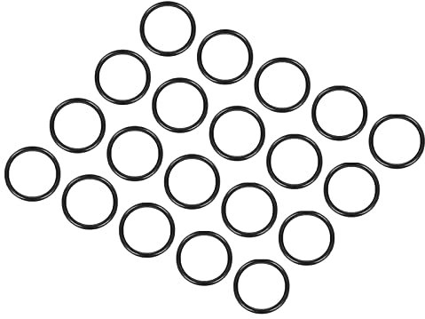 QUARKZMAN 20 Stück Nitrilgummi Dichtring für Dichtung 10mm x 8mm x 1mm für Wasserhahn Klempner Reparatur Dichtung Verbindung, Schwarz