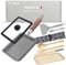 DXBVIEX Tamagoyaki - Sartén para tortilla japonesa antiadherente con tapa, bandeja cuadrada para huevos japonesa rectangular de 7 x 5 pulgadas, color gris