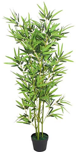 Chusui Künstliche Bambuspflanze mit Topf 120 cm Grün, Künstliche Pflanzen Deko, Kunstpflanzen Wie Echt, Künstliche Zimmerpflanzen, Pflanzen Deko, Artificial Pflanzen