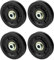 QWORK® 4stk. 90mm Nylon Seilrolle Umlenkrolle Universallager Riemenscheibe Drahtseilrolle für Gym Kabelmaschine Garagentor