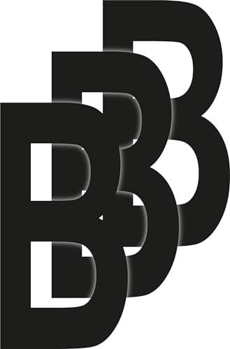 St Helens Home Garden Wheelie Bin Self Adhesive Waterproof Letter Sticker Transfer Vinyl pack of 3 Black (B)