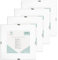 Pack x4 20x20 cm Marco Clip de Cristal - portafoto sin marco - soporte para fotos, diplomas, certificados - cristal con cantos pulidos - incluye peana para ponerlo de pie y colgadores de pared