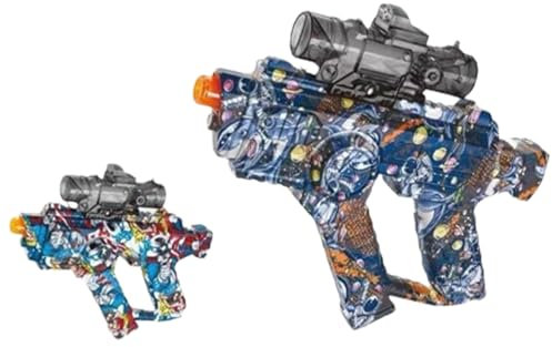 SDMAX Electric Gel Ball Blaster G-U-N, 2-In-1 Dual Mode, Water Absorbing Bullet, Shooting Elite, Outdoor Shooting Game, Battery Operated, Assorted Colour