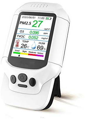 Tragbarer Ozon-, PM2.5-, PM1.0-, PM10-, TVOC-Konzentrationsdetektor-Tester Hardy Tools OZ-550