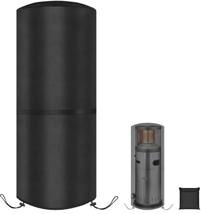SIRUITON Housse de protection pour chauffage de terrasse Enders Polo 2.0 - Tissu Oxford 420D résistant aux déchirures et résistant aux UV - Imperméable, coupe-vent et résistant aux UV (noir, 50 x 50 x