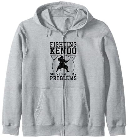Kampf gegen Kendo löst alle meine Probleme - Lustige Kendo-Zitate Kapuzenjacke
